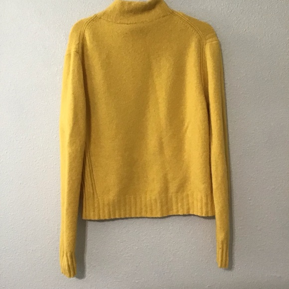 J. Crew mustard yellow mock neck soft sweater - Picture 3 of 6